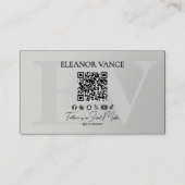 Modern Minimalist Botanical Monogrammed Logo 名刺 (裏面)