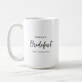 Modern Minimalist Bridesmaid Script Design コーヒーマグカップ (左)
