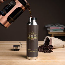 Modern Minimalist Brown Company Business Logo ウォーターボトル