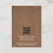 Modern Minimalist Brown Linen Jewelry Display Card 名刺 (裏面)