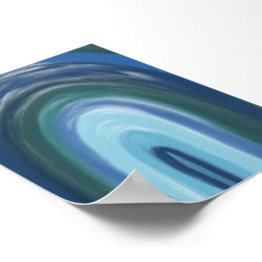 Modern Minimalist Brush Stroke Wall Art ポスター (角)