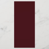 Modern Minimalist Burgundy Monogram Wedding メニュー (裏面)