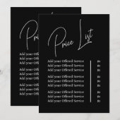 Modern Minimalist Business Branding Menu and Price メニュー (正面/裏面)
