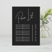 Modern Minimalist Business Branding Menu and Price メニュー (スタンド正面)