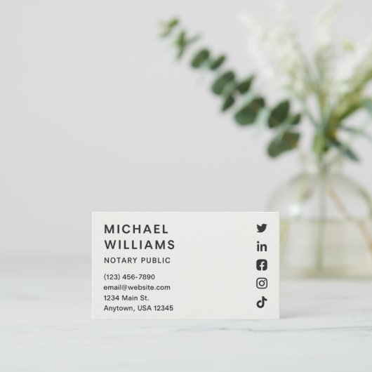 Modern Minimalist Business Card 名刺 (スタンド正面)
