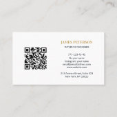 Modern Minimalist Business Card Editable Template 名刺 (裏面)