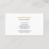 Modern Minimalist Business Card Editable Template 名刺 (裏面)