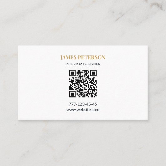 Modern Minimalist Business Card Editable Template 名刺 (正面)