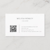 Modern minimalist business card QR Code 名刺 (裏面)