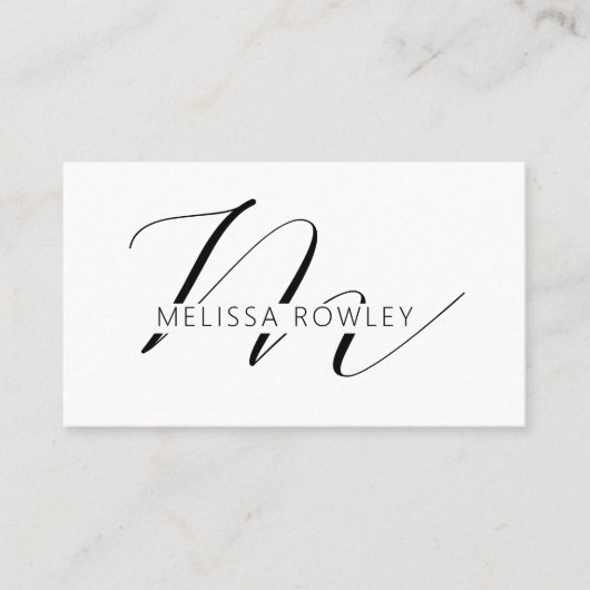 Modern minimalist business card QR Code 名刺 (正面)