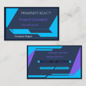 Modern Minimalist Business Card Template | プロフェッショ 名刺 (正面/裏面)