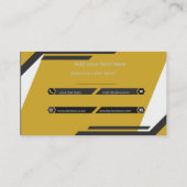 Modern Minimalist Business Card Template | プロフェッショ 名刺 (裏面)