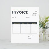 Modern Minimalist Business Invoice (スタンド正面)