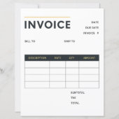 Modern Minimalist Business Invoice (正面)