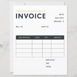 Modern Minimalist Business Invoice