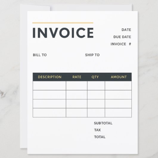 Modern Minimalist Business Invoice (正面)