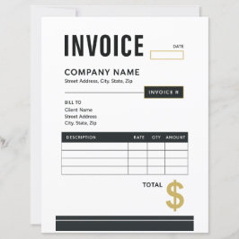 Modern Minimalist Business Invoice