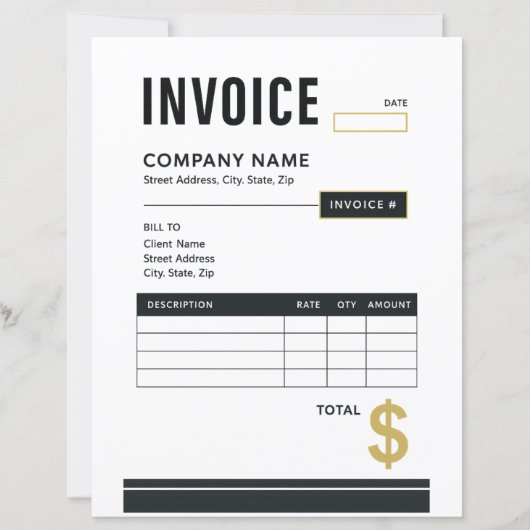 Modern Minimalist Business Invoice (正面)