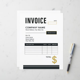 Modern Minimalist Business Invoice