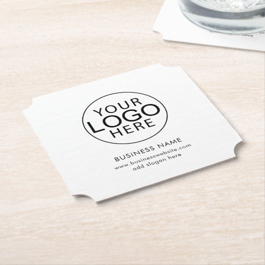 Modern Minimalist Business Logo and Website ペーパーコースター (アングル)