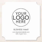Modern Minimalist Business Logo and Website ペーパーコースター (正面)