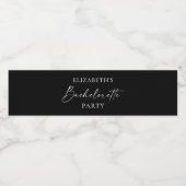 Modern Minimalist Calligraphy Bachelorette ペットボトルラベル (シングルラベル)