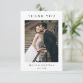 Modern Minimalist Calligraphy Crest monogram サンキューカード (スタンド正面)