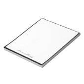 Modern Minimalist Calligraphy Monogram ノートパッド (回転)