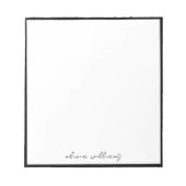 Modern Minimalist Calligraphy Monogram ノートパッド (正面)