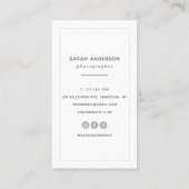 Modern Minimalist Calligraphy Script Photography 名刺 (裏面)