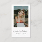 Modern Minimalist Calligraphy Script Photography 名刺 (正面)