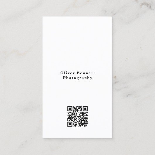 Modern Minimalist Camera Photographer-Lavender 名刺 (裏面)