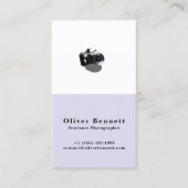Modern Minimalist Camera Photographer-Lavender 名刺 (正面)