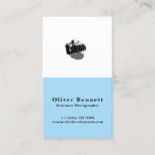 Modern Minimalist Camera Photographer- Pastel Blue 名刺 (正面)