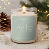 Modern Minimalist Candle Packaging Label Green スクエアシール