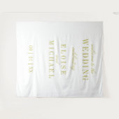 Modern Minimalist Chartreuse Wedding Banner タペストリー (正面(横))