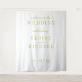 Modern Minimalist Chartreuse Wedding Banner タペストリー (正面)