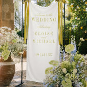 Modern Minimalist Chartreuse Wedding Welcome 横断幕