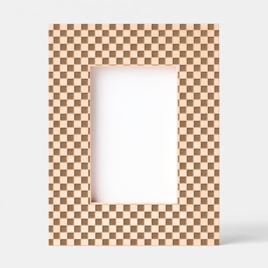 Modern Minimalist Checkered レーザー彫刻フレーム (正面)