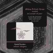 Modern Minimalist Cherry Blossom Business Card スクエア名刺