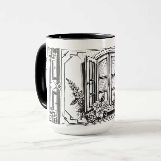 Modern Minimalist Chez Nous Our Home マグカップ (正面左)