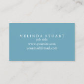 Modern Minimalist Chic Navy Blue Business Card 名刺 (裏面)