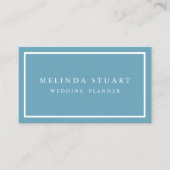 Modern Minimalist Chic Navy Blue Business Card 名刺 (正面)