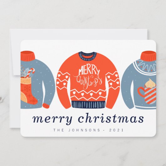 Modern Minimalist Chic Ugly Knitted Sweater シーズンカード (正面)