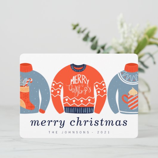 Modern Minimalist Chic Ugly Knitted Sweater シーズンカード (スタンド正面)