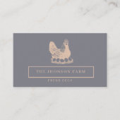 Modern Minimalist Chickens Farm Fresh Eggs  名刺 (正面)