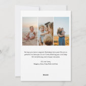 Modern Minimalist Christmas Family Photo Arch シーズンカード (裏面)