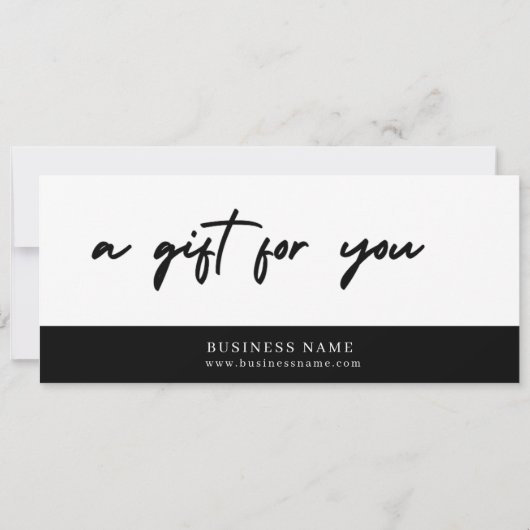 Modern Minimalist Christmas Gift Card (裏面)