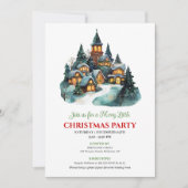Modern minimalist Christmas scene holiday invites 招待状 (正面)