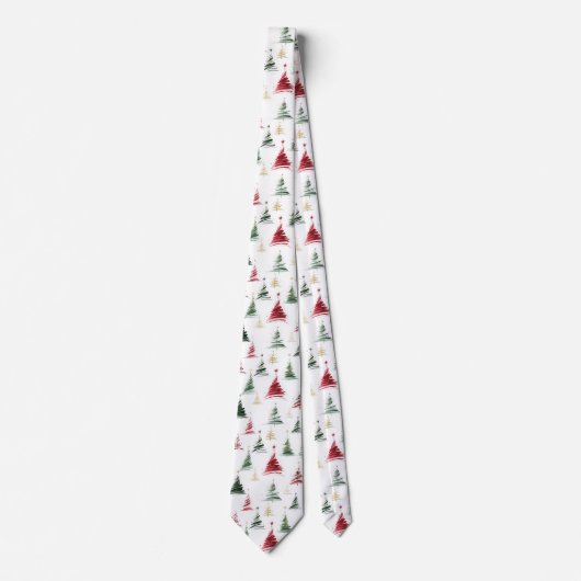 Modern Minimalist Christmas Tree Neck tie ネクタイ (正面)
